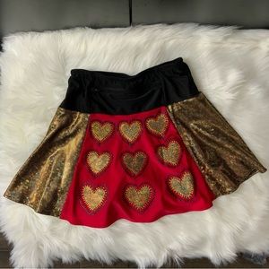 Sparkle Skirts (Boulder Athletic) Queen of Hearts Running Skirt w/comp shorts